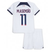 Otroški Nogometni dresi Paris Saint-Germain Marco Asensio #11 Gostujoči 2023-24 Kratek Rokav (+ Kratke hlače)